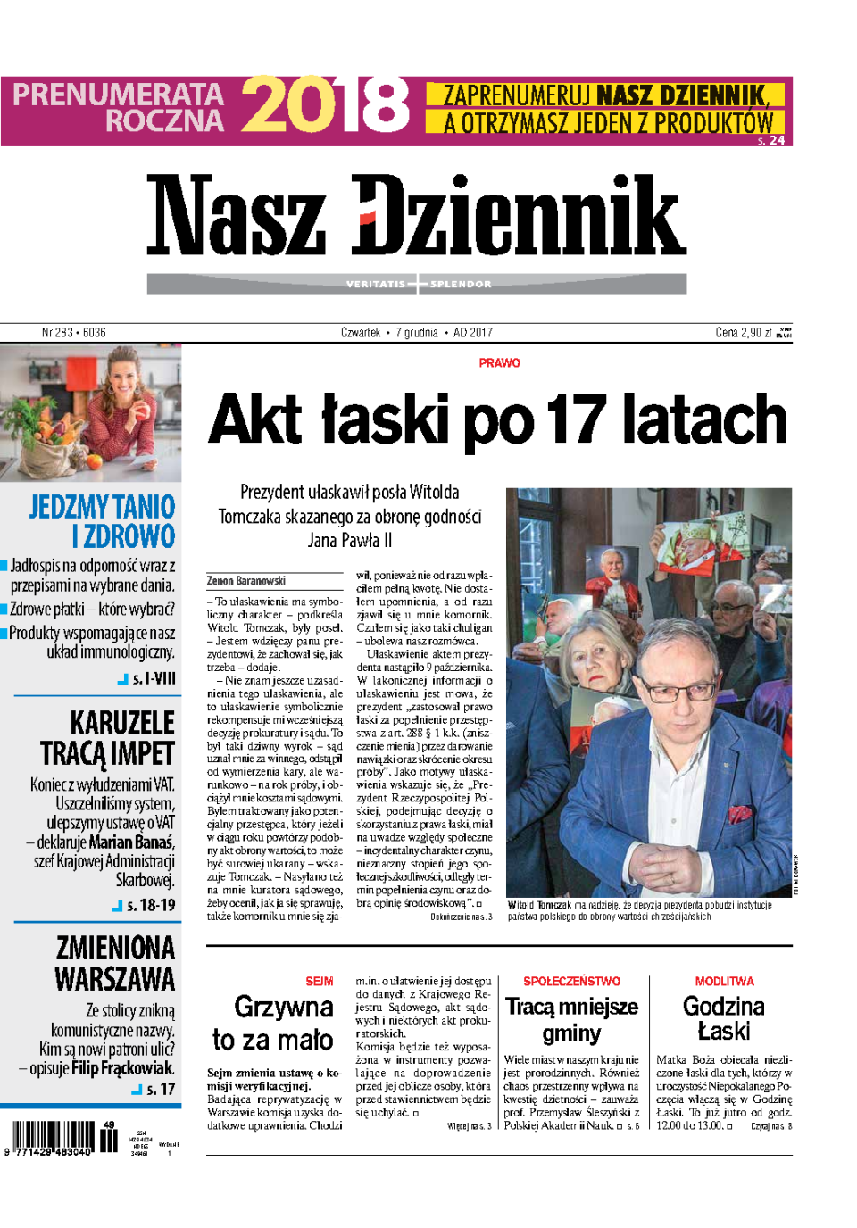 Nasz Dziennik z dnia 07.12.2017 wydanie PDF