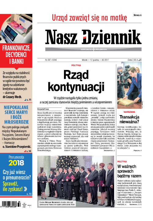 Nasz Dziennik z dnia 12.12.2017 wydanie PDF