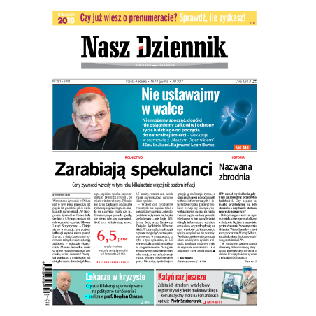 Nasz Dziennik z dnia 16.12.2017 wydanie PDF