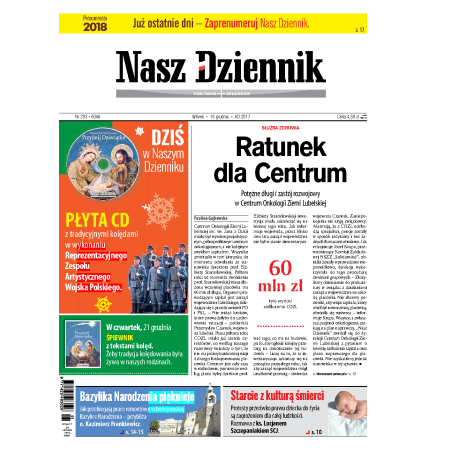 Nasz Dziennik z dnia 19.12.2017 wydanie PDF