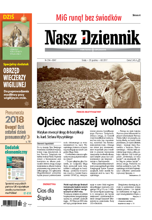 Nasz Dziennik z dnia 20.12.2017 wydanie PDF