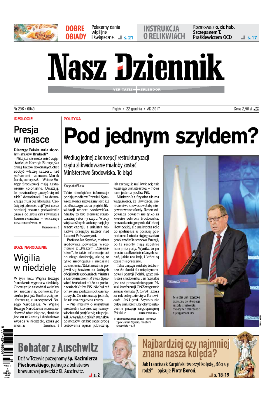 Nasz Dziennik z dnia 22.12.2017 wydanie PDF