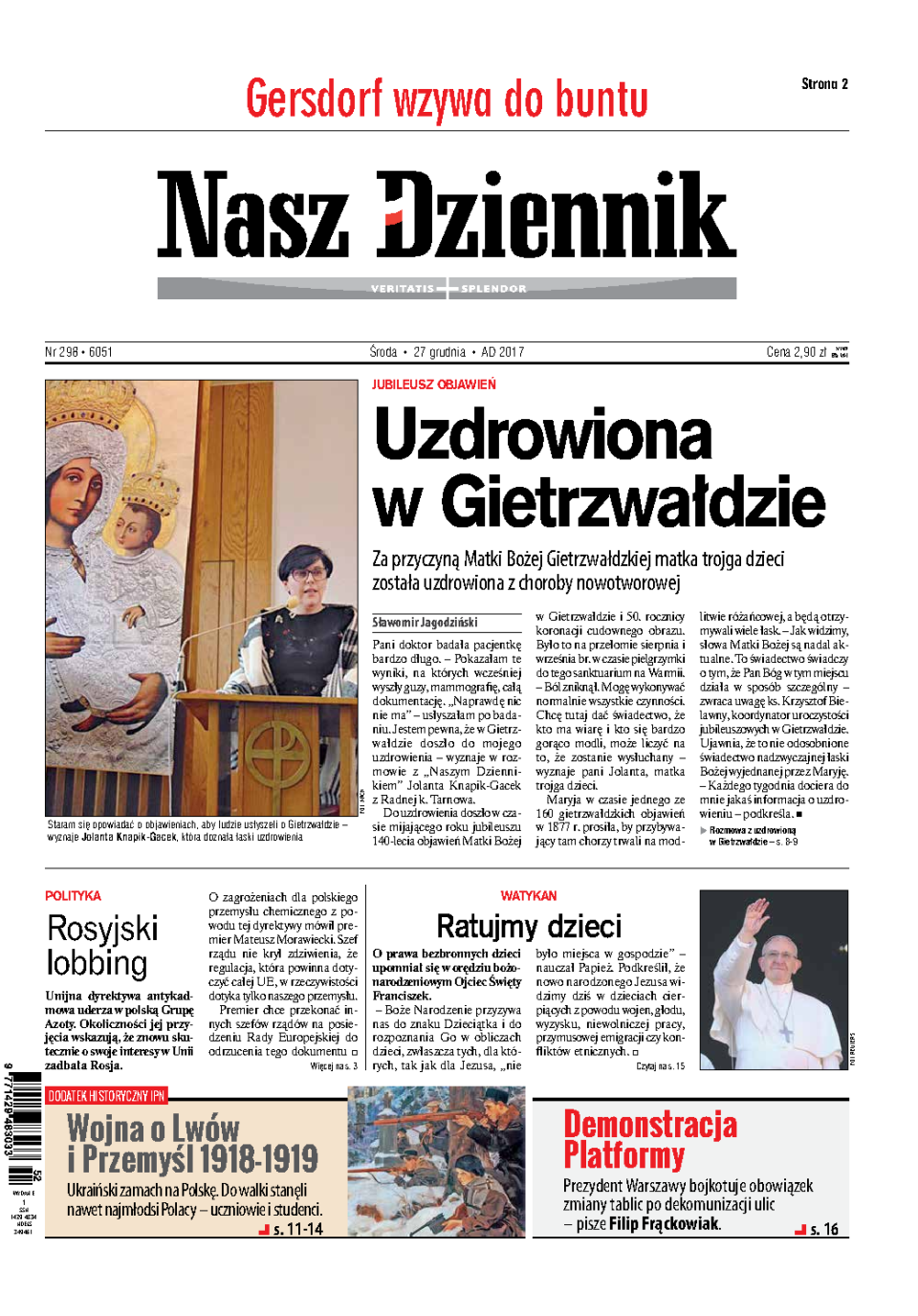 Nasz Dziennik z dnia 27.12.2017 wydanie PDF