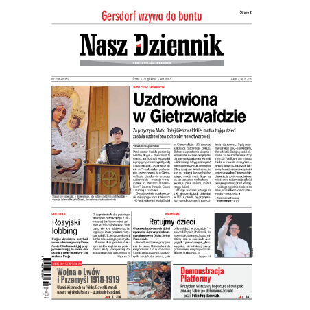 Nasz Dziennik z dnia 27.12.2017 wydanie PDF