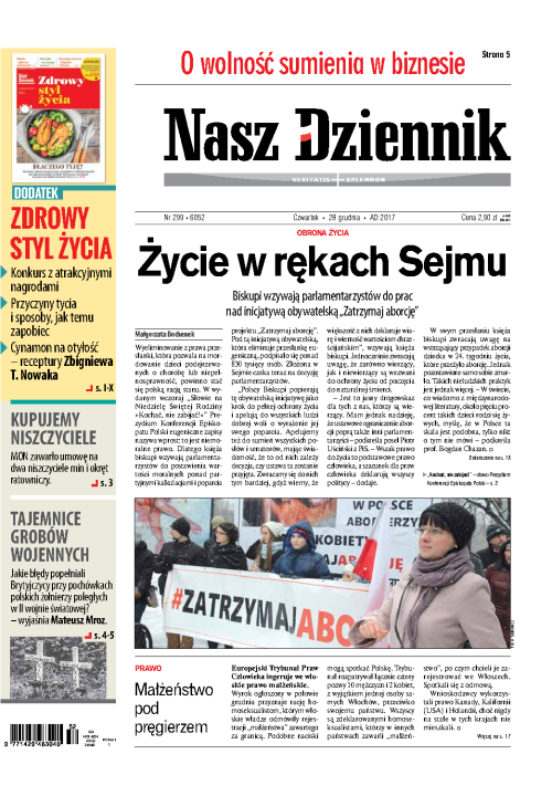 Nasz Dziennik z dnia 28.12.2017 wydanie PDF