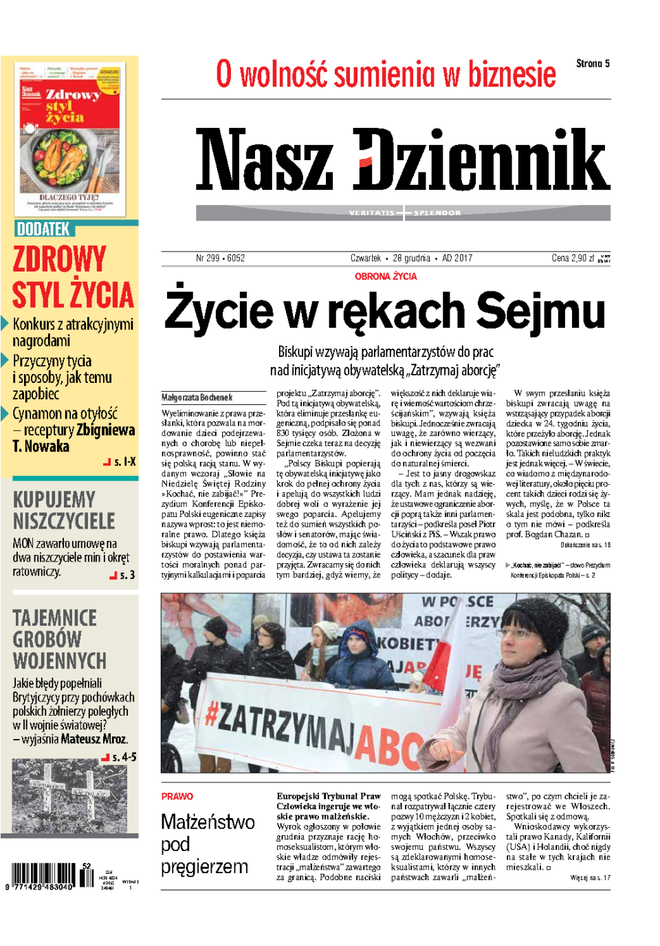 Nasz Dziennik z dnia 28.12.2017 wydanie PDF
