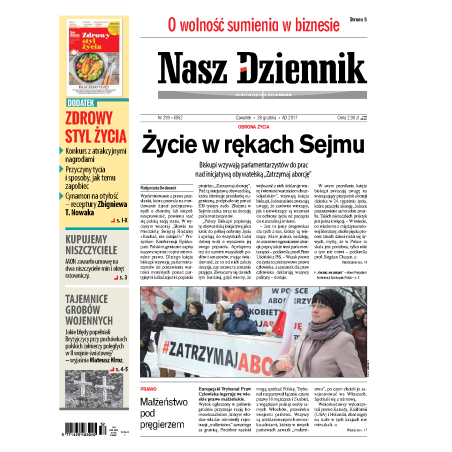 Nasz Dziennik z dnia 28.12.2017 wydanie PDF