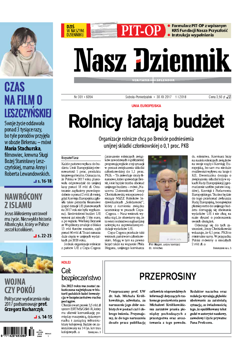Nasz Dziennik z dnia 30.12.2017 wydanie PDF