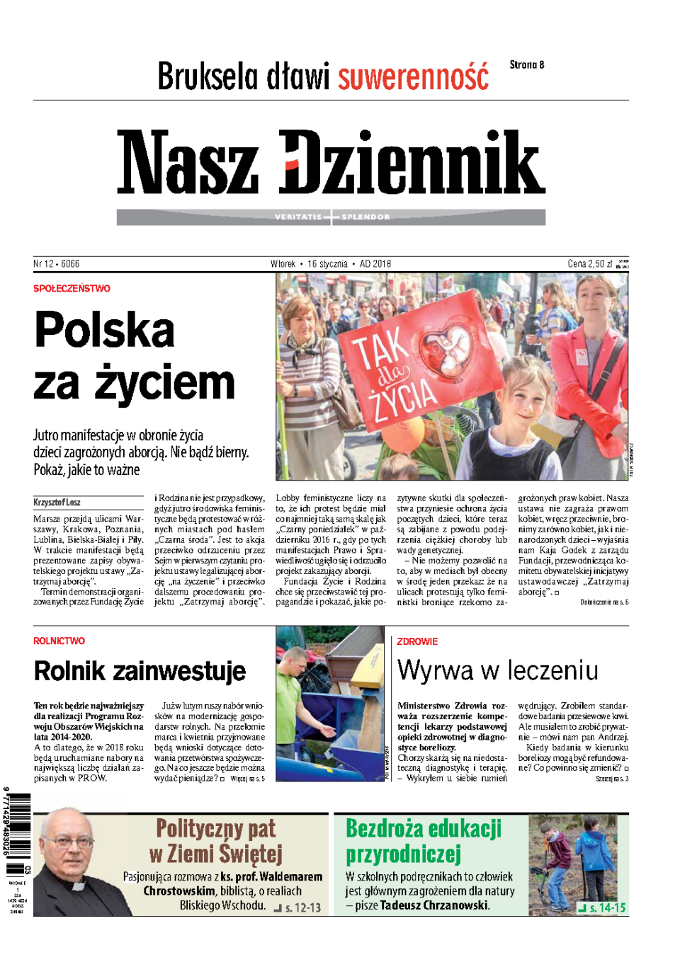 Nasz Dziennik z dnia 16.01.2018 wydanie PDF