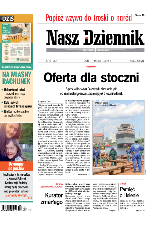 Nasz Dziennik z dnia 17.01.2018 wydanie PDF