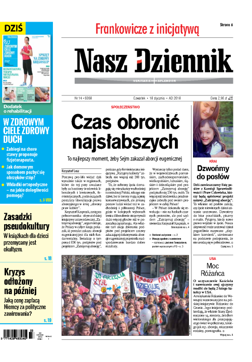 Nasz Dziennik z dnia 18.01.2018 wydanie PDF
