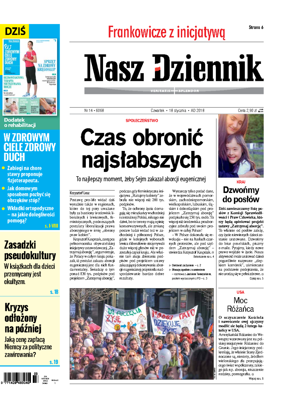 Nasz Dziennik z dnia 18.01.2018 wydanie PDF