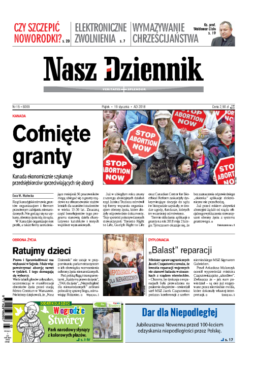 Nasz Dziennik z dnia 19.01.2018 wydanie PDF