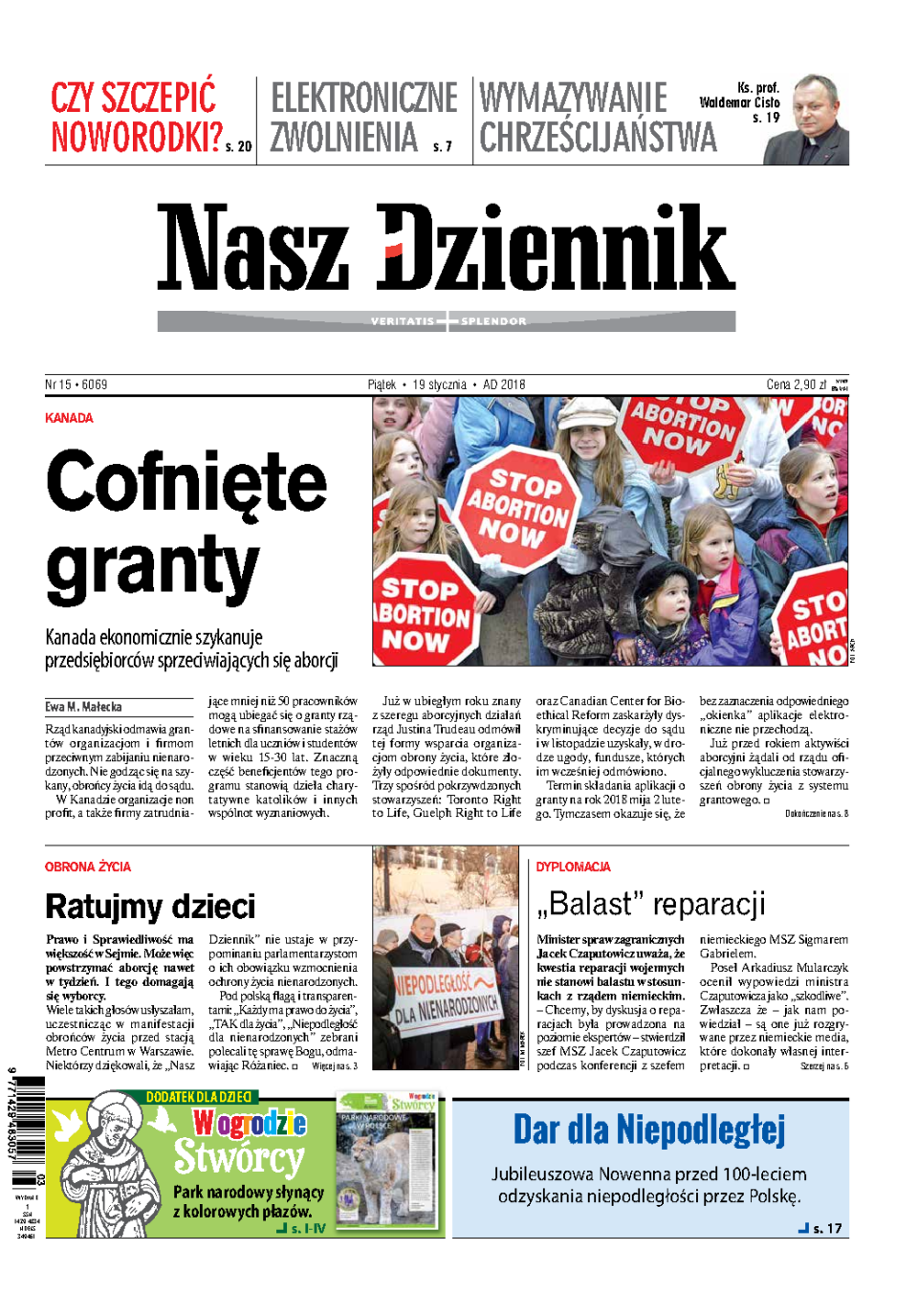 Nasz Dziennik z dnia 19.01.2018 wydanie PDF