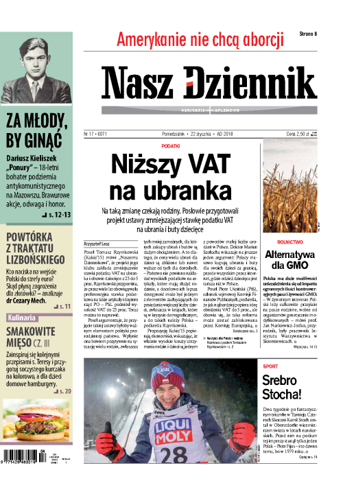 Nasz Dziennik z dnia 22.01.2018 wydanie PDF