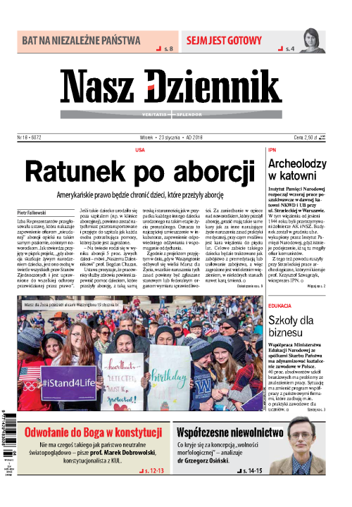 Nasz Dziennik z dnia 23.01.2018 wydanie PDF