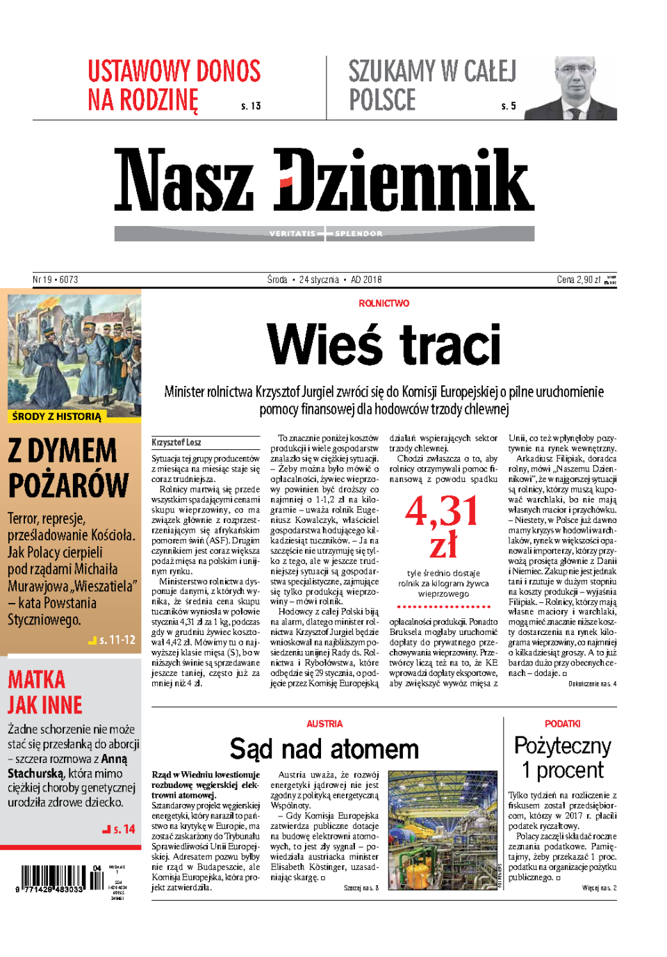 Nasz Dziennik z dnia 24.01.2018 wydanie PDF