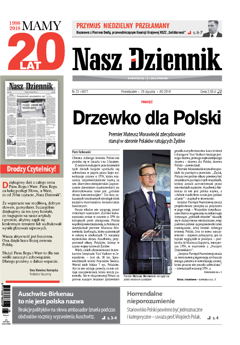 Nasz Dziennik z dnia 29.01.2018 wydanie PDF