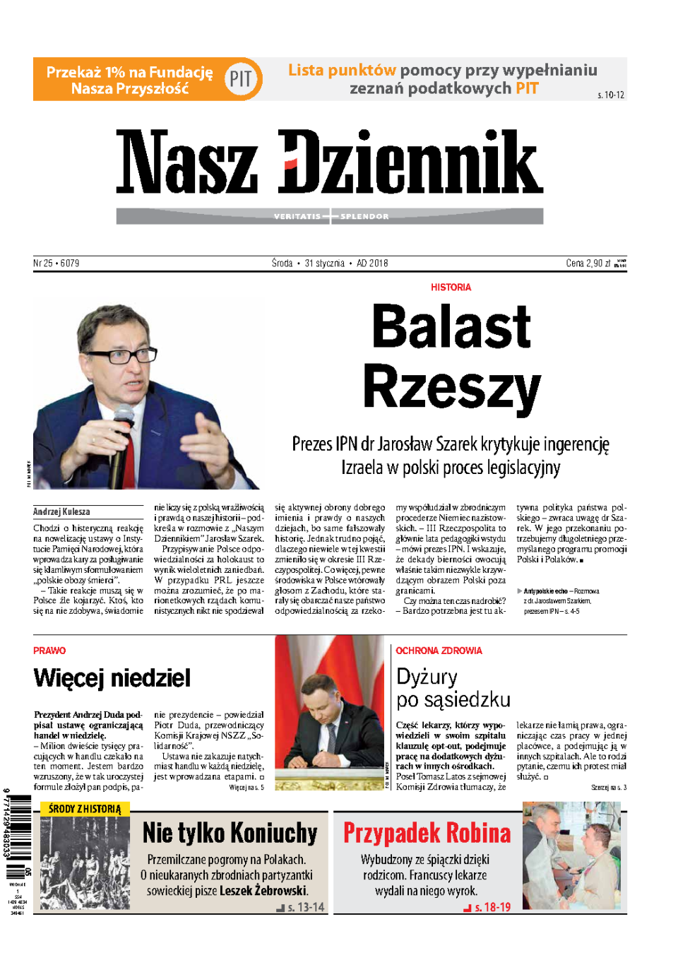 Nasz Dziennik z dnia 31.01.2018 wydanie PDF