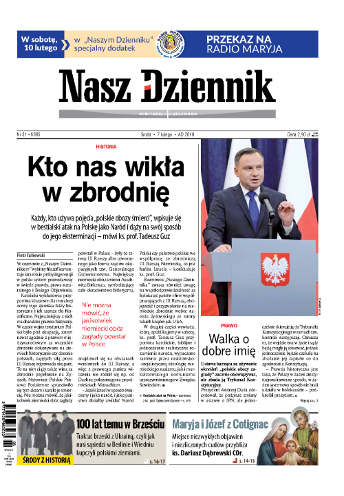 Nasz Dziennik z dnia 07.02.2018 wydanie PDF