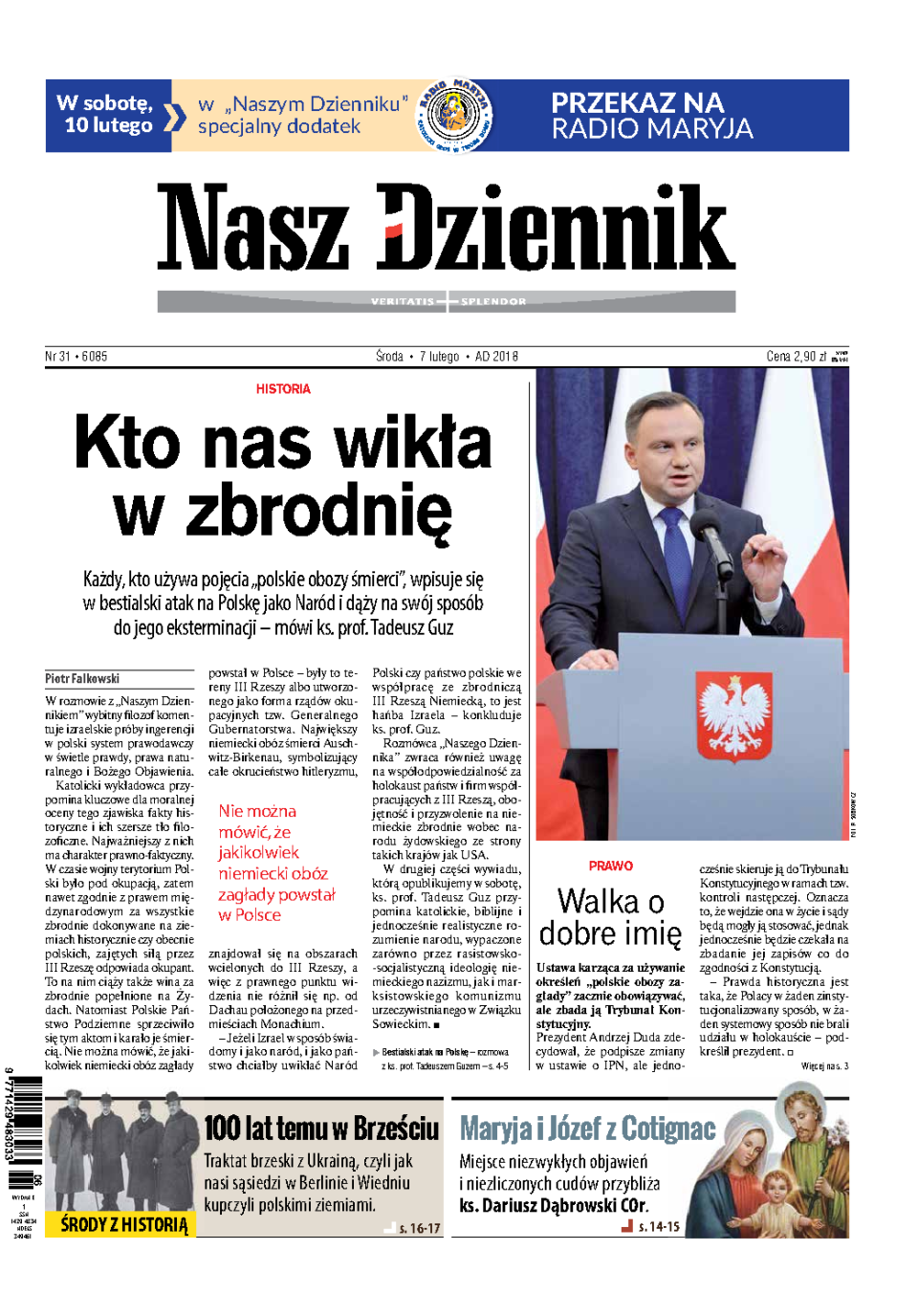 Nasz Dziennik z dnia 07.02.2018 wydanie PDF