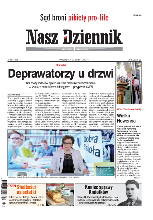 Nasz Dziennik z dnia 12.02.2018 wydanie PDF