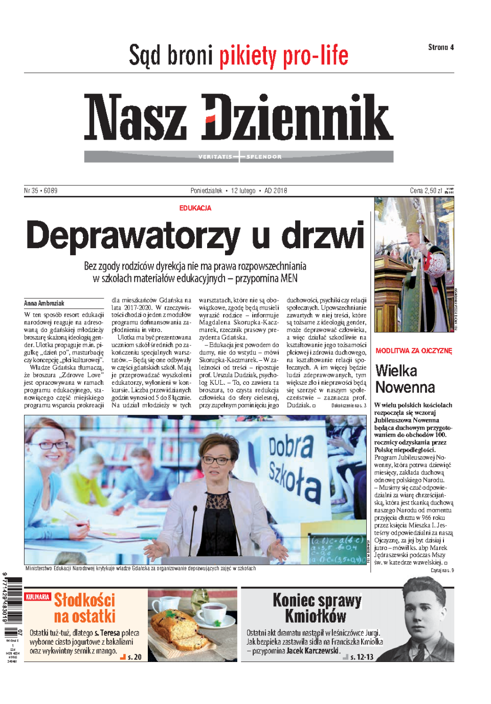 Nasz Dziennik z dnia 12.02.2018 wydanie PDF