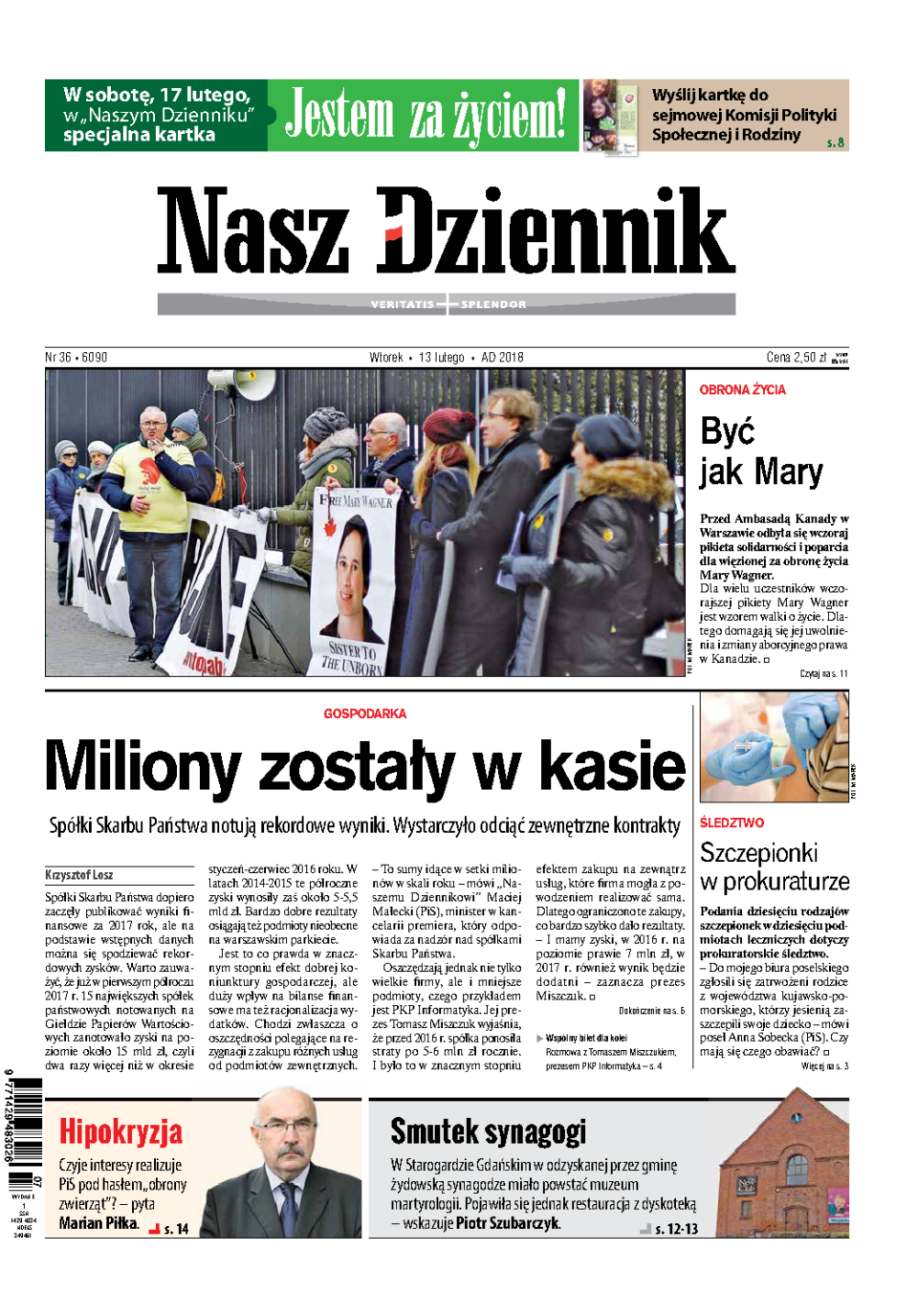 Nasz Dziennik z dnia 13.02.2018 wydanie PDF