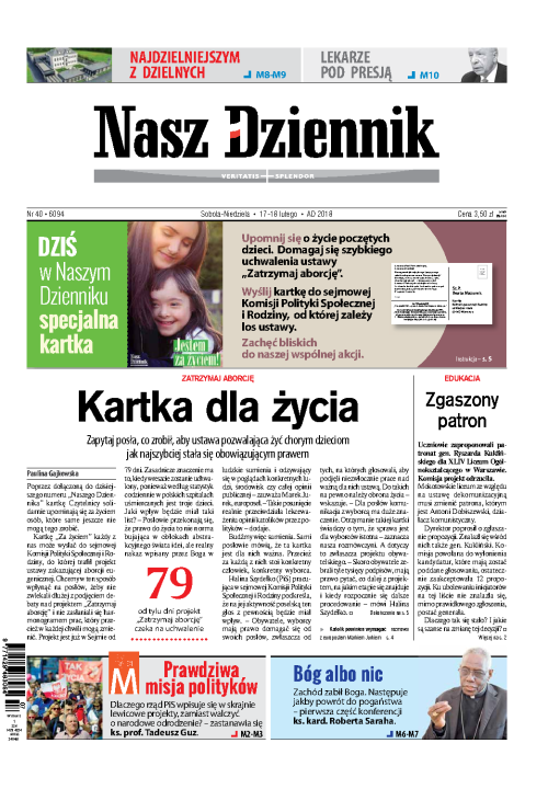 Nasz Dziennik z dnia 17.02.2018 wydanie PDF