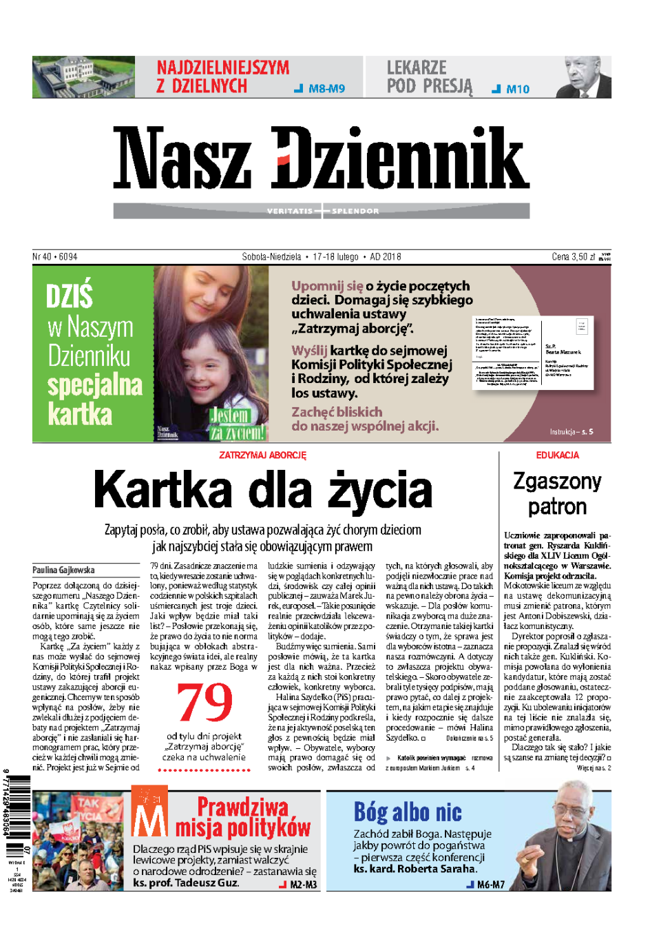 Nasz Dziennik z dnia 17.02.2018 wydanie PDF