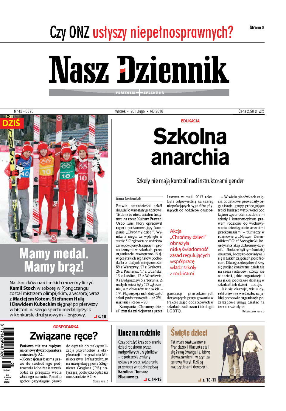 Nasz Dziennik z dnia 20.02.2018 wydanie PDF