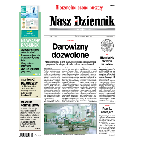 Nasz Dziennik z dnia 21.02.2018 wydanie PDF