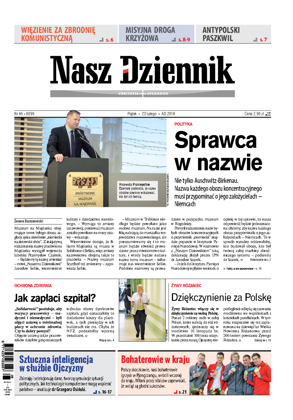 Nasz Dziennik z dnia 23.02.2018 wydanie PDF