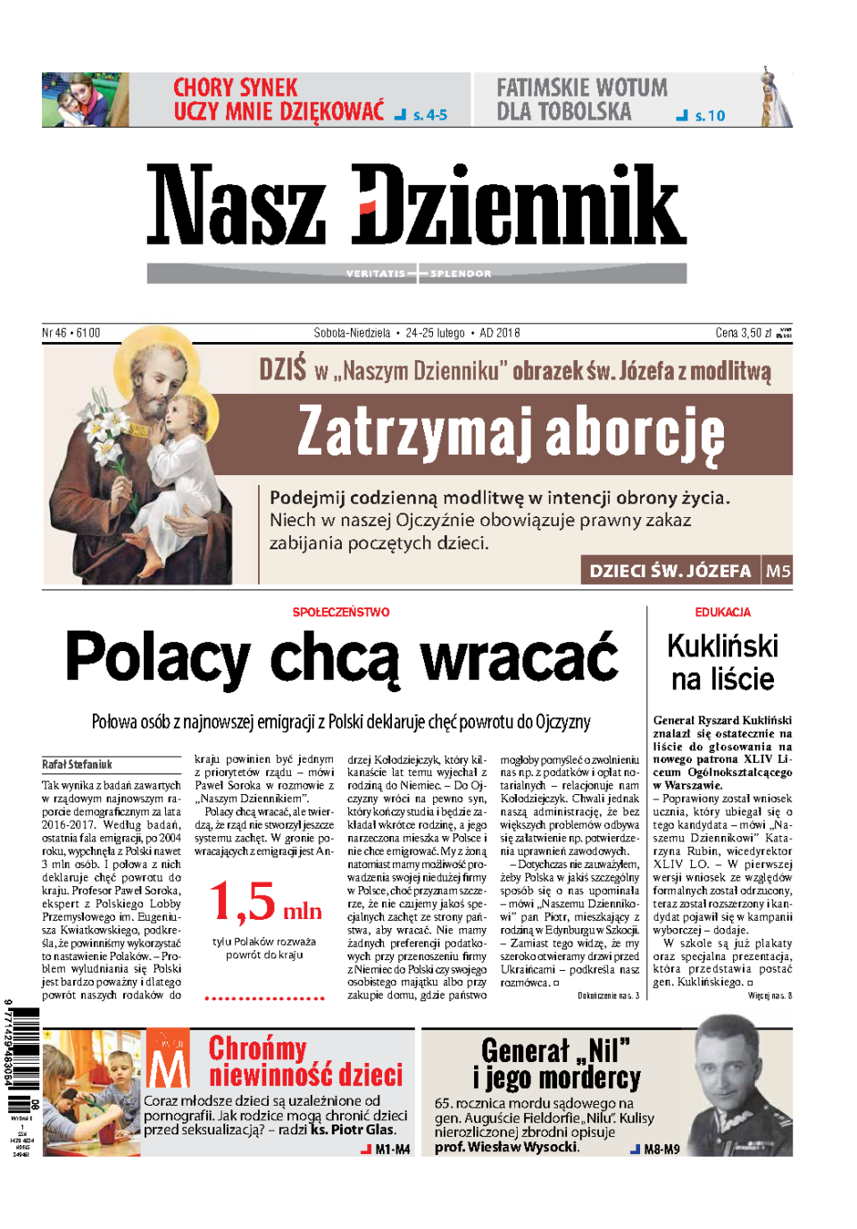Nasz Dziennik z dnia 24.02.2018 wydanie PDF