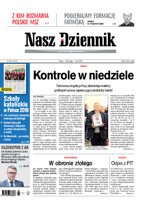 Nasz Dziennik z dnia 28.02.2018 wydanie PDF