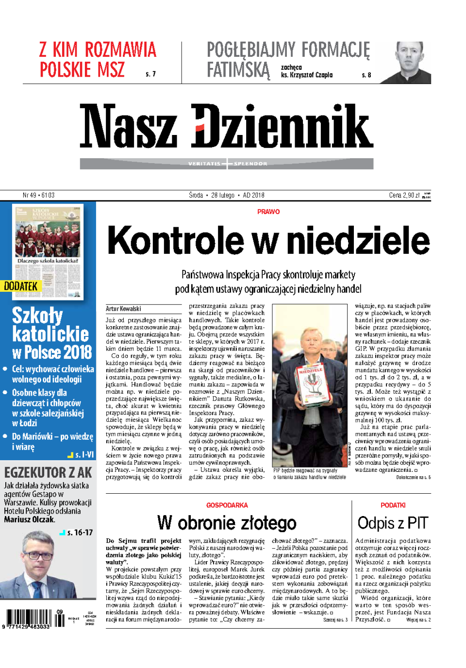 Nasz Dziennik z dnia 28.02.2018 wydanie PDF