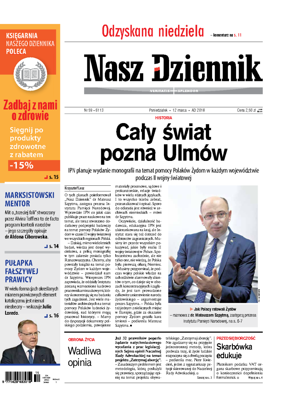 Nasz Dziennik z dnia 12.03.2018 wydanie PDF