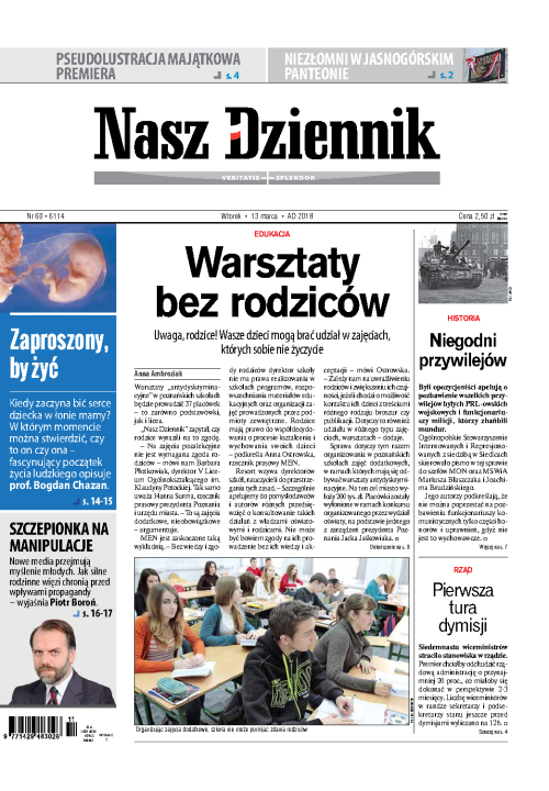 Nasz Dziennik z dnia 13.03.2018 wydanie PDF