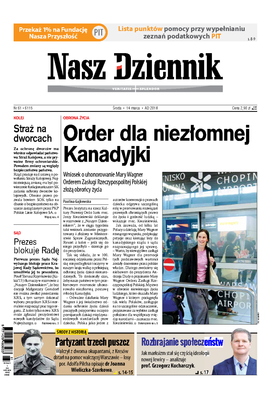 Nasz Dziennik z dnia 14.03.2018 wydanie PDF