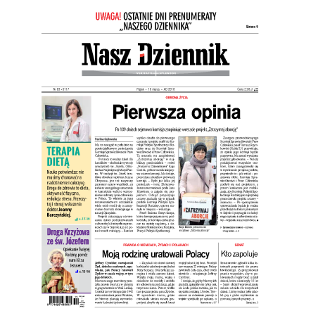 Nasz Dziennik z dnia 16.03.2018 wydanie PDF