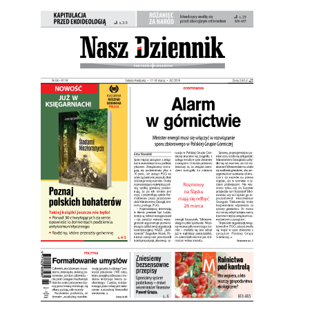 Nasz Dziennik z dnia 17.03.2018 wydanie PDF