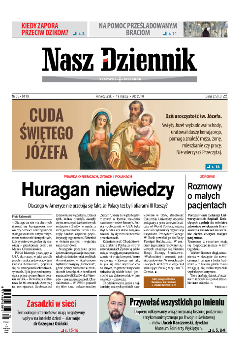 Nasz Dziennik z dnia 19.03.2018 wydanie PDF