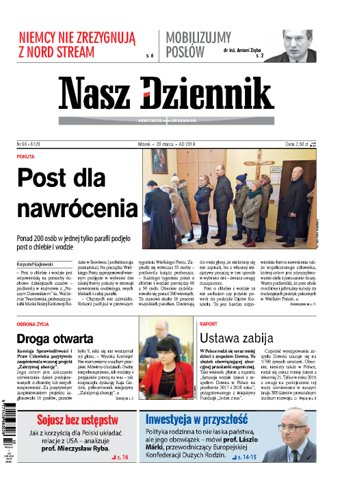Nasz Dziennik z dnia 20.03.2018 wydanie PDF