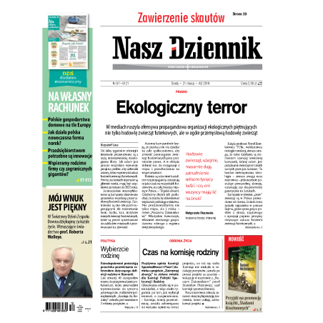 Nasz Dziennik z dnia 21.03.2018 wydanie PDF