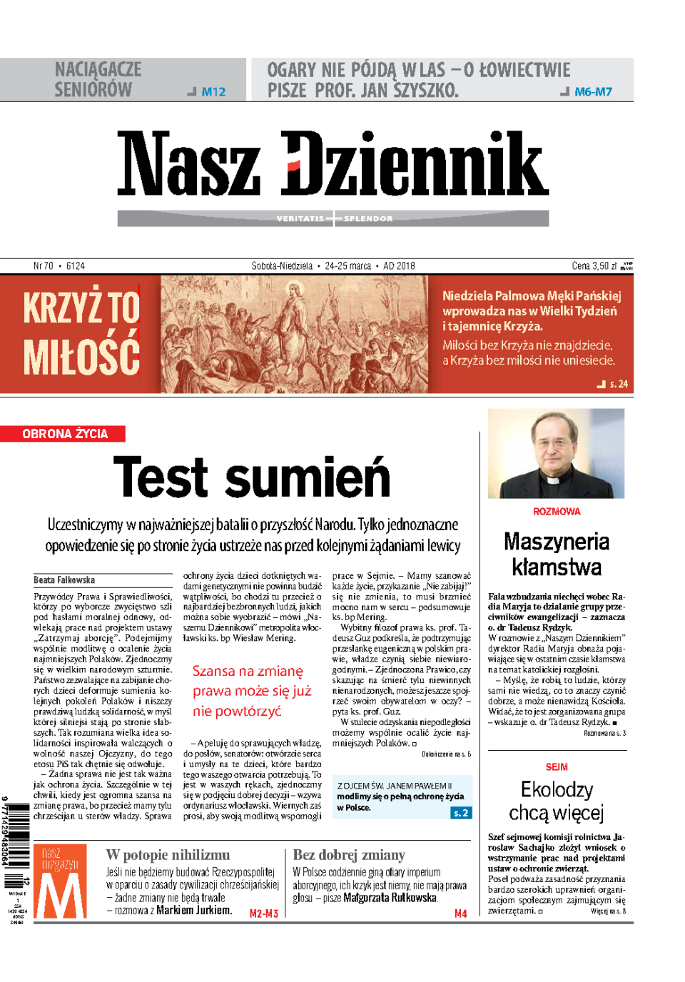 Nasz Dziennik z dnia 24.03.2018 wydanie PDF