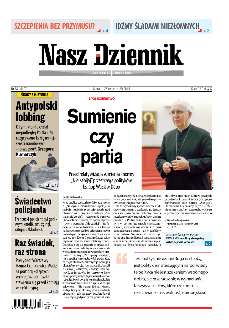Nasz Dziennik z dnia 28.03.2018 wydanie PDF