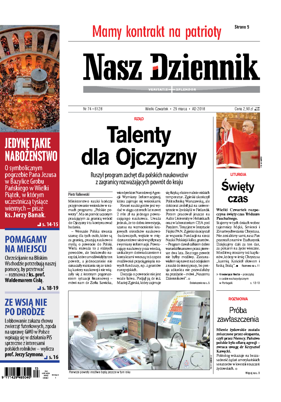 Nasz Dziennik z dnia 29.03.2018 wydanie PDF