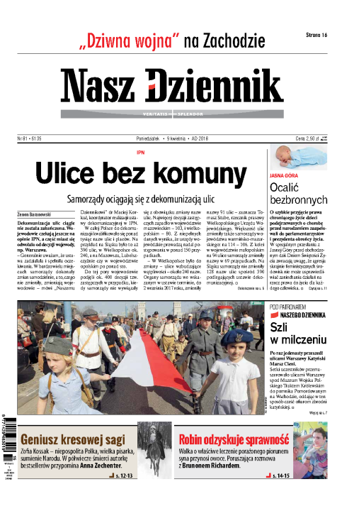 Nasz Dziennik z dnia 09.04.2018 wydanie PDF