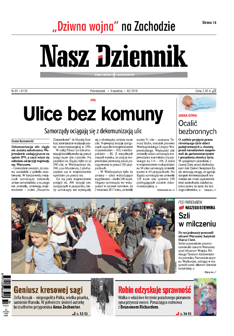 Nasz Dziennik z dnia 09.04.2018 wydanie PDF