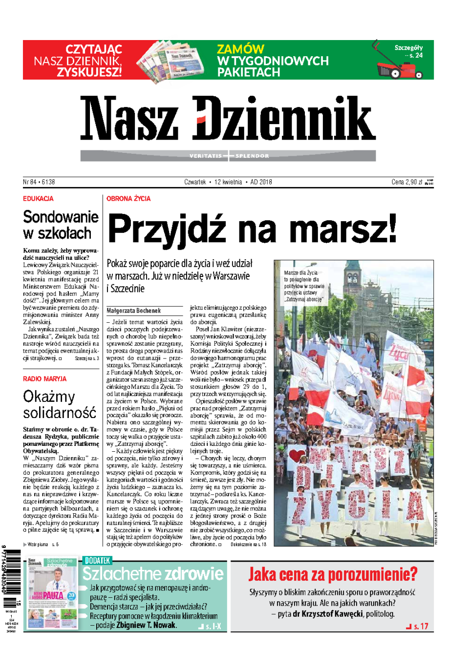Nasz Dziennik z dnia 12.04.2018 wydanie PDF